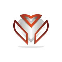 Brief y mit Liebe Logo Design Vorlage, Vektor Illustration auf ein Weiß Hintergrund.