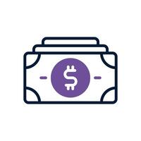 Geld Dual Ton Symbol. Vektor Symbol zum Ihre Webseite, Handy, Mobiltelefon, Präsentation, und Logo Design.