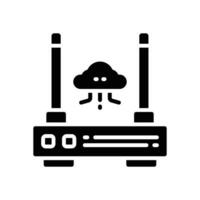 Router Glyphe Symbol. Vektor Symbol zum Ihre Webseite, Handy, Mobiltelefon, Präsentation, und Logo Design.