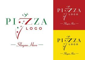 Pizza Logo Vorlage vektor