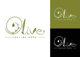 Olive Logo Design Vorlage vektor