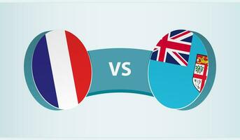 Frankrike mot fiji, team sporter konkurrens begrepp. vektor