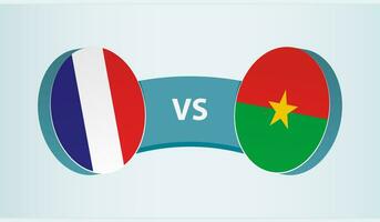 Frankrike mot Burkina faso, team sporter konkurrens begrepp. vektor