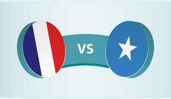 Frankrike mot somalia, team sporter konkurrens begrepp. vektor