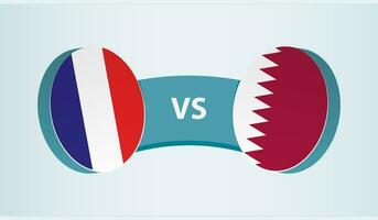 Frankrike mot qatar, team sporter konkurrens begrepp. vektor