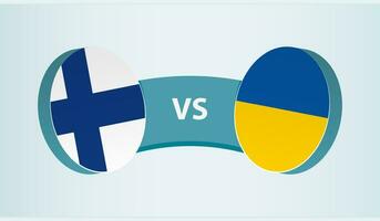 Finnland gegen Ukraine, Mannschaft Sport Wettbewerb Konzept. vektor