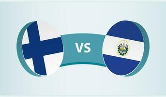 Finnland gegen el Salvador, Mannschaft Sport Wettbewerb Konzept. vektor