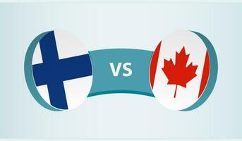 Finnland gegen Kanada, Mannschaft Sport Wettbewerb Konzept. vektor