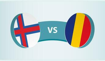 Färöer Inseln gegen Rumänien, Mannschaft Sport Wettbewerb Konzept. vektor