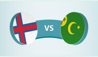 Färöer Inseln gegen Kokos Inseln, Mannschaft Sport Wettbewerb Konzept. vektor