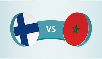 finland mot marocko, team sporter konkurrens begrepp. vektor