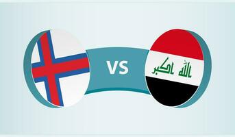 faroe öar mot Irak, team sporter konkurrens begrepp. vektor