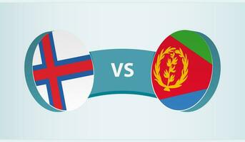 Färöer Inseln gegen Eritrea, Mannschaft Sport Wettbewerb Konzept. vektor