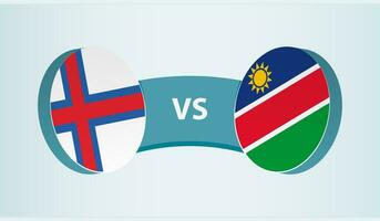 faroe öar mot Namibia, team sporter konkurrens begrepp. vektor