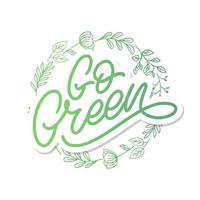 eco go green bio natürlich vegan vektor