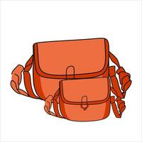 handla väska platt illustration design. blå, orange, röd, gul väska paket isolerat på vit bakgrund. handväska. 3d handla väska ikon. vektor väska. handla design tillgångar