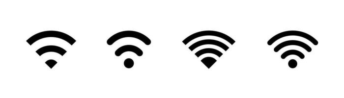 wiFi ikon uppsättning. internet symbol. nätverk ikon. wiFi symbol. internet tecken. stock vektor illustration.