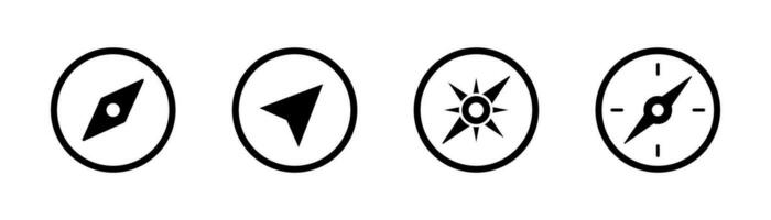 Kompass Symbol im Linie. Navigation Kompass Symbol. Navigation Symbol im Umriss. Kompass Symbol im Linie. Lager Vektor Illustration