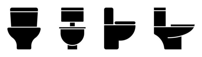 Toilette Symbol Satz. Badezimmer schwenken Symbol. Toilette Symbol im Glyphe. Toilette Symbol im Glyphe. Toilette Illustration. Toilette schwenken im solide. Lager Vektor Illustration
