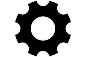 Zahnrad Symbol. Ausrüstung Rad im schwarz. Mechanismus Symbol vektor