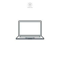 Laptop Symbol Symbol Vektor Illustration isoliert auf Weiß Hintergrund