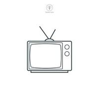 Fernsehen Symbol Symbol Vektor Illustration isoliert auf Weiß Hintergrund