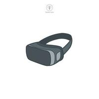 vr Headset Symbol Symbol Vektor Illustration isoliert auf Weiß Hintergrund