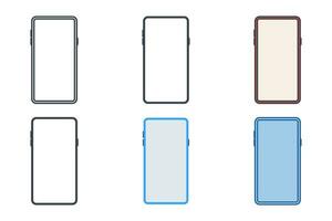mobil telefon ikon samling med annorlunda stilar. smartphone ikon symbol vektor illustration isolerat på vit bakgrund