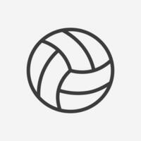 volleyboll boll ikon vektor isolerat. spel, sport tecken symbol
