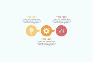 Präsentation Geschäft Kreis Infografik Vorlage mit 3 Schritt Elemente Vektor Illustration