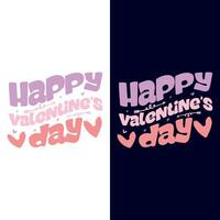 Lycklig valentine typografi valentine t-shirt design, grafisk design vektor illustration