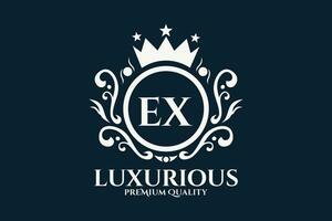 Initiale Brief Ex königlich Luxus Logo Vorlage im Vektor Kunst zum luxuriös branding Vektor Illustration.