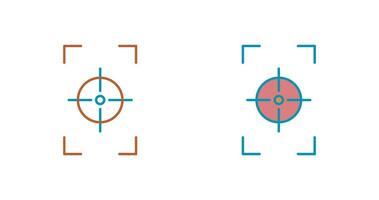 Einzigartiges vertikales Vektorsymbol für den Fokus vektor
