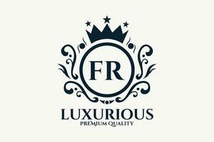 Initiale Brief fr königlich Luxus Logo Vorlage im Vektor Kunst zum luxuriös branding Vektor Illustration.