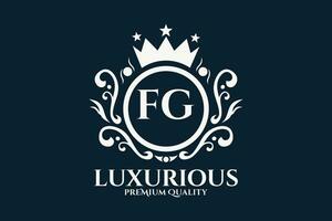 Initiale Brief fg königlich Luxus Logo Vorlage im Vektor Kunst zum luxuriös branding Vektor Illustration.