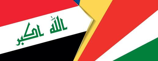 irak och Seychellerna flaggor, två vektor flaggor.