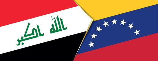 irak och venezuela flaggor, två vektor flaggor.