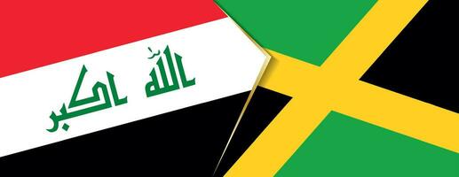 Irak und Jamaika Flaggen, zwei Vektor Flaggen.