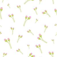Rosa winzig Blumen Vektor nahtlos Muster zum International Damen Tag, März 8