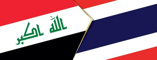 irak och thailand flaggor, två vektor flaggor.