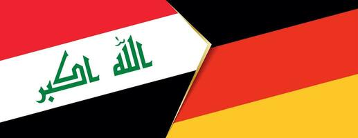 Irak und Deutschland Flaggen, zwei Vektor Flaggen.
