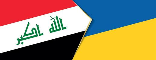 irak och ukraina flaggor, två vektor flaggor.
