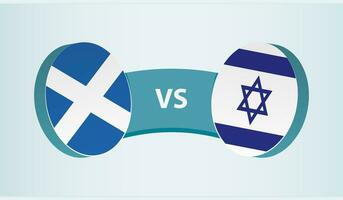 Schottland gegen Israel, Mannschaft Sport Wettbewerb Konzept. vektor
