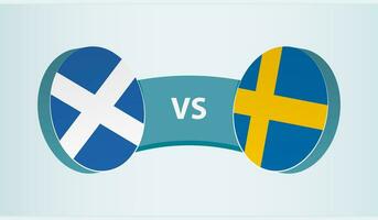 Schottland gegen Schweden, Mannschaft Sport Wettbewerb Konzept. vektor