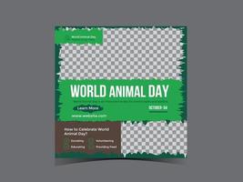 World Animal Day Social Media Post banner vektor