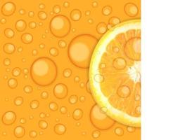 frische saftige orange Hintergrundvektorillustration vektor