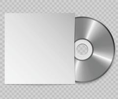 realistisk vektor -cd med omslag. formgivningsmall.