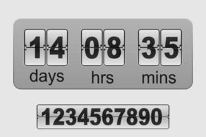 Countdown-Timer. Vektor-Flip-Uhr vektor