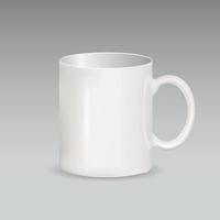 Illustration der realistischen weißen Tasse vektor