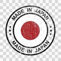 Made in Japan Stempel im Grunge-Stil isolierte Ikone vektor